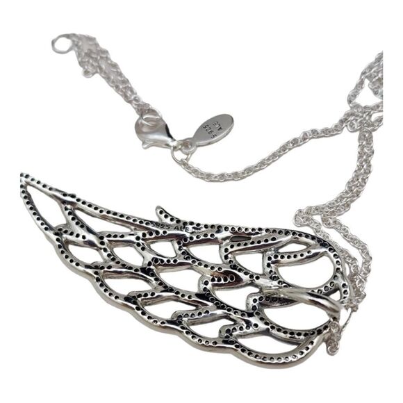 Pandora Sterling Silver Angel Wing Neckace and Beads Retired EUC - Picture 7 of 8